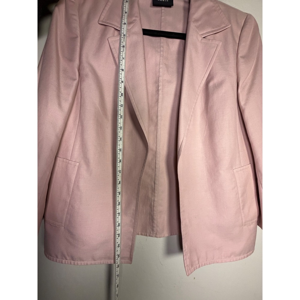 Akris Pink Silk Blend Open Front Blazer Jacket Made in Italy US 8 - Picture 7 of 9
